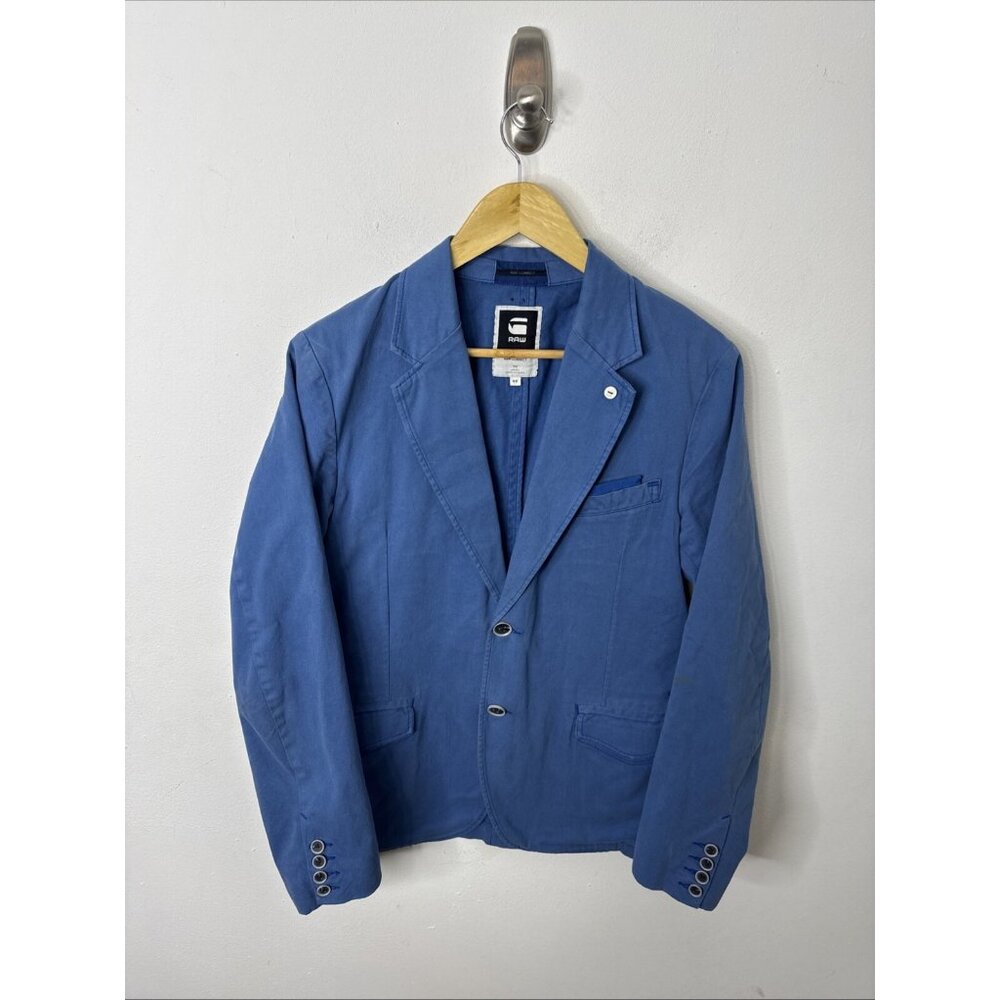 G Star Raw Correct Men 48 (Small 38) Rot Omega Deconstructed Blazer Blue